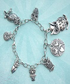 Owl Charm Bracelet | Jillicious charms and accessories Filigrana Jewelry, Farmhouse Decorating Ideas, Disney Charm Bracelet, Jewelry Gift Guide, Cheap Silver Rings, Farmhouse Decorating, Silver Rings With Stones, Mens Silver Necklace, Decorating Ideas On A Budget