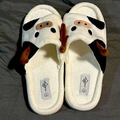 Never Worn Cow Slippers Cow Slippers, Full Service, Customer Support, Cow, Color White, Slippers, Fast Delivery, Women Shoes, Women Shopping