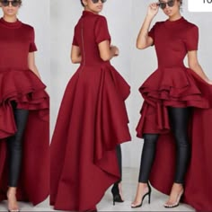 High Low Dramatic Shirt Dress High Low Christmas Dress, High Low Dress Sleeves, High Low Dress Long, High Low Traditional Dress, Summer Party Outfit Night, Bodycon Dress Casual, Bodycon Casual, Party Kleidung, Ruffles Fashion