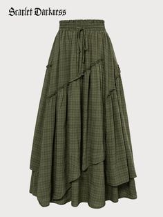 Layered Long Skirt, Cottagecore Skirt, Skirt Inspiration, Modesty Outfits, Overlay Skirt, Modest Dresses Casual, Langer Rock, Long Skirts For Women, Spring Skirts