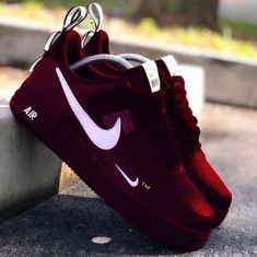 Red White Custom Air Force 1-shecustomize Nike Shoes Women Fashion, Shoe Pics, Chola Style, Nike Fashion Shoes, Jordan Shoes Girls, Jordan 4s, Custom Nike Shoes, All Nike Shoes, Shoes Outfit Fashion