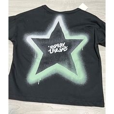 Zara Boys Kids 3-4 Nwt Black Long Sleeve Pocket T-Shirt Star Spray The Day Spray Paint Graffiti Features: Long Sleeve, Pocket Tee Size: Boys 3-4 Condition: New With Tags Black Crew Neck Top With Star Patch, Casual Black Top With Star Patch, Trendy Black Top With Star Patch, Black Crew Neck T-shirt With Star Patch, Black Star Logo Top For Streetwear, Black Cotton Top With Star Logo, Trendy Streetwear Tops With Star Patch, Black Zara Tops For Streetwear, Zara Black Tops For Streetwear