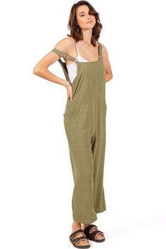 Lana Roux Crop Wide-Leg Linen Jumpsuit – Pink Ice Summer Overalls With Adjustable Straps And Relaxed Fit, Spring Overalls With Adjustable Straps In Relaxed Fit, Spring Overalls With Adjustable Straps And Relaxed Fit, Relaxed Fit Overalls With Adjustable Straps For Spring, Relaxed Fit Overalls For Vacation, Casual Solid Jumpsuits And Rompers With Adjustable Straps, Casual Jumpsuits And Rompers With Adjustable Straps, Summer Loungewear Overalls With Pockets, Relaxed Fit Vacation Overalls With Pockets