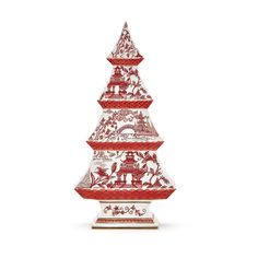 a red and white china christmas tree