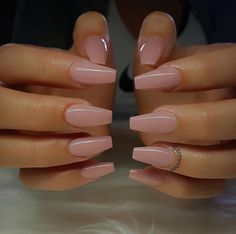 Acrylic Nails Nude, Natural Acrylic Nails, Simple Acrylic Nails, Acrylic Nails Coffin Short, Dream Nails