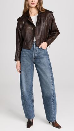 AGOLDE Luna Pieced Jeans | Shopbop Classic Jeans With Frayed Hem For Fall, Distressed Cropped Jeans For Fall, Fall Workwear Cropped Jeans With Frayed Hem, Straight Hem Cropped Jeans With Frayed Hem, Fall Cropped Jeans With Frayed And Straight Hem, Fall Cropped Jeans With Frayed Straight Hem, Fall Jeans With Frayed Hem, Fall Jeans With Frayed And Straight Hem, Classic Fall Cropped Jeans With Five Pockets