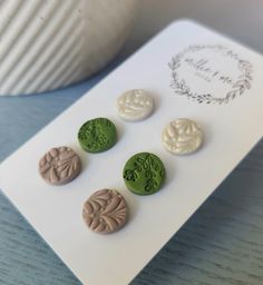 This gorgeous trio set is handmade from polymer clay. These studs measure 1.2cm in diameter, and are lightweight and comfy, making them perfect for everyday wear. Earring posts are stainless steel and hypo-allergenic making them perfect for sensitive ears.  Designed and handmade in my studio in Adelaide, South Australia.  As these are handmade each pair will be slightly different in pattern and appearance.  These earrings are posted in a box, providing the earrings with extra protection whilst i Polymer Clay Stud Earrings, Clay Stud Earrings, Earring Gift, Earrings Flower, Earring Posts, Pearl Stud Earrings, South Australia, Sensitive Ears, Pearl Studs