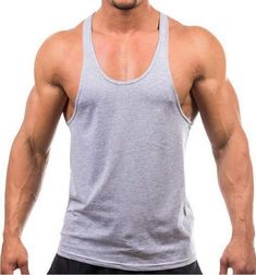 PRICES MAY VARY. Cotton, Y-Back, Tagless. Design in USA Various colors to choose. Different colors every day Mens workout muscle gym shirt features with Y-Back, sleeveless design, solid color and loose & stringer cutting allows greater mobility when you doing exercise, running, training Perfect for All Sports Occasions: Great workout shirts suitable for casual wear, gym, workout, bodybuilding, exercising, training, sports, physical, basketball, running, etc. 30-DAY MONEY BACK WARRANTY. If you're Bodybuilding Tank Top, Gym Singlets, Stringer Tank Top, Gym Vests, Outfit Gym, Gym Tanks, Sports Vest, Cotton Shirts For Men, Gym Tank Tops