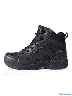 OrcaJump - Outdoor Hiking Boots - Durable, Breathable, and Lightweight Camping Footwear | Round Toe Design - Black Casual Resort Wear, Fall Winter Shoes, Winter Shoes, Toe Designs, Outdoor Hiking, Resort Wear, Types Of Shoes, Hiking Boots, Hiking