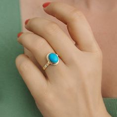 Turquoise Ring*14K Dainty  Gold For Women Wedding Jewelry*For Mother Everyday Ring Yellow Gold New Year Gift # Features * Gram:1.70 gr(approximate weight) * Size: 15 mm * Production Method:CASTİNG +Hand Made Polish  * 14 K (0,585) in gold *Special Gift Box  *Like all precious jewels,it comes in its own gift box. *Can include a little gift note  *The Gold Body Of The Ring İs Polished By Hand. *Available in White gold or Rose Gold choosing Enter the Name You Want  in the Ring 14k Gold Turquoise Round Ring, Adjustable 14k Gold Turquoise Ring, Adjustable Gold Turquoise Ring, 14k Gold Turquoise Cabochon Ring As Gift, Turquoise Gold-plated Round Jewelry, Gold Belly Ring, Turquoise Gold Ring, Gold Bodies, Precious Jewels