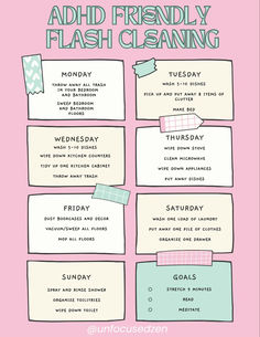 a pink and blue poster with words that say,'add friendly flash cleaning '