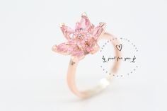 Pink Lotus Flower Ring in Rose Sterling Silver, Floral Adjustable Ring, Rose Gold Silver Open Ring, Boho Flower Ring, Adjustable Ring, Sterling Silver Flower Ring, Dainty Flower Ring, Floral Ring, Flower Stacking Ring, Gift for Her, Sterling Silver, Dainty Jewelry, Statement Ring, Stacking Ring, Gift for Mom, Gift for Women, Gifts for Her, Silver Signet Ring, Minimalist Ring, Flower Rings, Mothers Day Gift - Special Design - Item is fully handmade - 925 Sterling Silver - Weight : 3 gr / 0.105 oz Delicate Pink Flower Ring For Wedding, Pink Flower Ring With Rose Design, Rose Flower-shaped Rings For Wedding, Rose Flower Shaped Ring For Wedding, Pink Rose Design Flower Ring, Anniversary Pink Flower Shaped Ring, Rose Gold Flower Proposal Ring, Elle Argent, Pink Lotus Flower