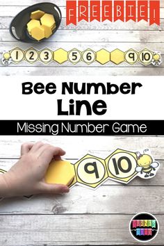 bee number line missing number game for preschool