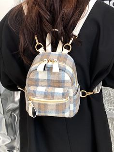 Tas Ransel Korean Style, Mini Backpack Aesthetic, Classy Girl Quotes, Backpack Aesthetic, Sewing Handbag, Wallet Sewing Pattern, Aesthetic Backpack, Crochet Backpack