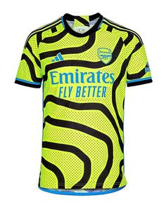 a soccer jersey with the words emirates's fly better printed in blue on it