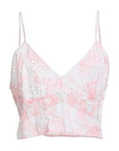 Lace Sleeveless Two-tone V-neck Laces Crop Top Rosa, Top Rosa, Embroidered Tank, Kawaii Fashion Outfits, Going Out Tops, Top Light, Pink Top, Kawaii Fashion, Pink Tops