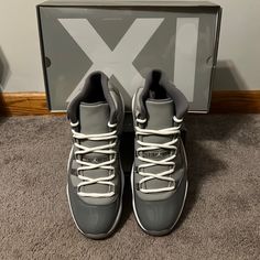 Brand New Cool Grey Retro 11’s. 378037 001 Size 11 They Are In Perfect Condition. On The Bottom Of The Sole The Glue Is Yellowish. It Is In Picture 8. Gray Jordan Shoes With Round Toe, Jordan 4 Metallic Red, Air Jordan 11s, Ja Morant Style, Air Jordan Retro 8, Jordan Cp3, Jordan 11s, Jordan Retro 6, Jordan Ones