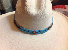 Hawk feather hand loomed beaded hatband with pig by TwoMoonzArt Hawk Feather, Hawk Feathers, Tie Men's, Pig Skin, Crochet Art, Bead Crochet, Hand Loom, Hat Band, Bead Weaving