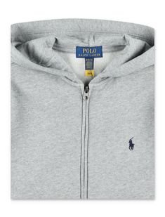 Zip Fleece Hoodie By Polo Ralph Lauren. Featuring: Sweatshirt In Plush Cotton Front Zip Fastening Hood Front Pouch Pockets Embroidered Logo On Chest Elasticated Cuffs And HemComposition: 84% cotton, 16% polyester Athletic Heather Hooded Top With Ribbed Cuffs, Hooded Athletic Heather Tops With Ribbed Cuffs, Gray Long Sleeve Hoodie With Embroidered Logo, Gray Fleece Top With Adjustable Hood, Polo Ralph Lauren Kids, Ralph Lauren Logo, Ralph Lauren Kids, Kenzo Kids, Stella Mccartney Kids