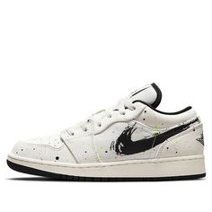 (GS) Air Jordan 1 Low SE 'Paint Splatter' DH3295-100 (AJ1/SNKR/Retro/Low Top/Basketball/Shock-absorbing) Air Jordan Low, Vapour Max Nike, Jordan Low, Sports Uniforms, Air Jordan 1 Low, Jordan 5, Nike Air Jordan 1, Jordan 1 Low, Jordan 1 High