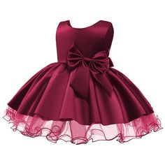 Baby Girl Solid Color Bow Decor Sleeveless Mesh Hem Formal Dress - PrettyKid Cute Red Sleeveless Princess Dress, Cute Red Sleeveless Tutu Dress, Pink Sleeveless Cotton Tutu Dress, Doctor For Kids, Blue Dress Formal, Old Dresses, Bow Decor, Childrens Dress, Boy Clothes