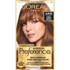 PRICES MAY VARY. Superior Preference Permanent Hair Dye Kit: For gorgeous, fade-defying hair color with dimension, look no further; We pair our gel hair dye formula with Care Supreme Conditioner with Shine Serum to help maintain color vibrancy and provide silk and shine Fade-Defying Hair Color: Superior Preference hair color kits have been our gold standard in hair dyes since 1973; There are over 50 shades to choose from, so you can find the perfect shade for you, from luminous red to cool ash b Dark Brown Hair Extensions, Golden Brown Hair Color, Amber Hair, Gel Hair, Covering Gray Hair, Hair Dyes, Temporary Hair Color, Amber Brown, Permanent Hair Dye