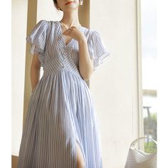 Product Name: Women's Cotton and Linen Dress Striped Print V-Neck Flare Sleeve France Style Dress Item NO.: 22368329 Weight: 0.3 kg = 0.6614 lb = 10.5822 oz Category: Clothing> Women> Dresses & Skirts Tag: Summer, White, Red, Blue, New, Patriotic, top, new arrival, tee Creation Time: 2023-06-19 Hem Type: Regular Hem Collar/Neckline:V-Neck Sleeve:Short-SleeveThickness:Mid-weightDesign Elements:Striped Print, Flare SleeveStyle: CasualMaterial:Cotton LinenWashing Mode: Machine WashSize:S-XLWeight:3 Blue Long Dress, France Style, Blue Maxi Skirt, Blue Evening Gowns, Formal Wear Women, Long Blue Dress, Striped Dress Summer, High Waisted Maxi Skirt, Blue Striped Shirt