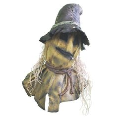 a scarecrow with a hat and sunglasses on