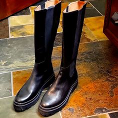 Leather Madewell Boots.....These Leather Madewell Boots Are Brand New Without Tags. Never Worn. Very Coveted Boots By Madewell, Originally $348 Leather Knee-high Moto Boots With Lug Sole, Black Leather-lined Mid-calf Boots For Work, Leather Mid-calf Boots With Flat Heel For Work, Black Leather Lined Mid-calf Boots For Work, Black Mid-calf Boots With Leather Lining For Work, Black Knee-high Platform Boots With Leather Lining, Black Knee-high Boots With Leather Lining For Fall, Classic Black Mid-calf Boots Medium Width, Black Leather-lined Platform Boots For Fall