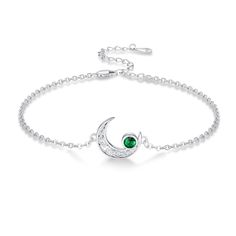 PRICES MAY VARY. 🌙[Birthstone Bracelet Design] This Celtic Moonlight Bracelet, with Celtic knot added to the crescent moon design, crescent moon and Celtic knot embellishment, simple and generous, symbolizing eternal, pure love, adding May birthstone embellishment, symbolizing kindness of heart, peace of mind, purity and sincerity. 💫[Hypoallergenic Bracelet] The Celtic Moon Moonstone Bracelet is made of 925 sterling silver and is set with a premium May birthstone, crafted with care in every de Moon Phase Bracelet Jewelry Gift, Round Moon Charm Bracelets As Gift, Silver Bracelets With May Birthstone, Silver Moon-shaped Bracelet For Gifts, Moon Charm Bracelets As Gift, Silver Bangle Bracelet For May Birthstone, Adjustable Silver Moon Bracelet, Silver Moon Shaped Adjustable Bracelet, Sterling Silver Moon Phase Bracelet As Gift