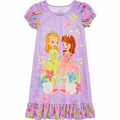 Let her take her favorite princess to bed with her with this super cute and comfy Sofia nightgown. Features Amber and Sofia in a whimsical and colorful graphic. A pretty tiered polka dot collar and satin accent bow add to the charm. Of a soft polyester jersey fabric.   Paypal Payments Accepted.   All purchases are mailed out within 2 business days of receipt of payment. Sofia The First And Amber, Embellished Sweatshirts, Sofia The First, Cat Sweatshirt, Purple Sweater, Window Home Decor, Play Dress, Fancy Dress Costumes, T Shirt And Jeans