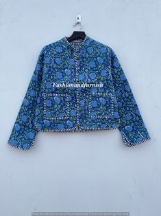 Patchwork Quilted Jackets Cotton Floral Bohemian Style Fall Winter Jacket Coat Streetwear Boho Quilted Reversible Jacket for Women - Etsy Türkiye Coat Streetwear, Boho Quilt, Block Print Quilt, Cotton Gifts, Reversible Jacket, Style Fall