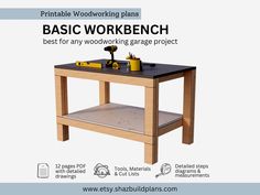 a workbench with tools on it and instructions to make it easier for the woodworker