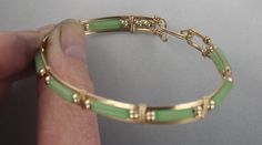 Elegant Green Hand Wrapped Bracelets, Elegant Adjustable Green Gold Bracelet, Elegant Green Wire Wrapped Beaded Bracelets, Green Hand Wrapped Bangle, Green Hand-wrapped Bangle Jewelry, Green Hand Wrapped Bangle Jewelry, Jade Gemstone, Saint Joseph, Wire Ring