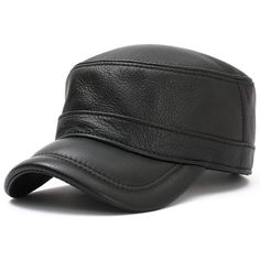 PRICES MAY VARY. Material: 100% Genuine sheepskin leather. Adjustable size: 56-60cm, 22-23.6inches, Back with adjustable belt. The sheepskin leather hat will keep its shape for the long-term usage. The army cap will make your unique handsome and individuality. Precisely stitching line workmanship, soft sweat band and comfortable lining. Suitable for your autumn winter spring or daily headwear accessories. Great gifts for men,dad and family. Perfect for camping, hiking,fishing and other outdoor a Leather Winter Hat For Outdoor, Winter Leather Hats For Outdoor, Leather Winter Hat With Flat Bill, Winter Leather Outdoor Hat, Winter Outdoor Leather Hats, Adjustable Leather Baseball Cap For Outdoor, Classic Leather Hat For Winter, Adjustable Leather Flat Cap Baseball Cap, Classic Leather Winter Hat