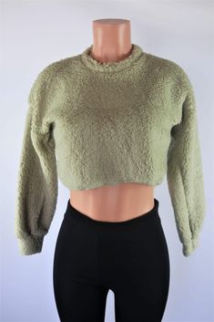 Size: S/M Camel Sweaters, Crop Sweater, Cropped Sweater, Final Sale, Camel, Faux Fur, Turtle Neck, Long Sleeve