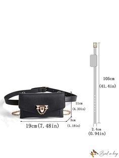 BirdinBag - Compact Flap Belt Bag - Sleek and Minimalist Design Daily Use Belt Bag For Mobile Phone, Chic Solid Color Portable Bag, Chic Solid Portable Bag, Elegant Portable Satchel For Everyday Use, Chic Portable Solid Color Bags, Solid Rectangular Belt Bag For Daily Use, Elegant Satchel For On-the-go, Elegant Portable Satchel For On-the-go, Chic Rectangular Belt Bag