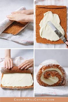 how to make a cinnamon roll cake with cream cheese frosting on the top and bottom