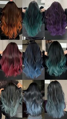 20 Coolest 2024 Hair Colors to Inspire You Hair Colour Ideas Ombre, Hair Colour Styles Highlights, Long Hair Colors Ideas, Dyed Hair Tips Blonde, Tie And Dye Hair, Aesthetic Hair Colour Ideas, Color Dyed Hair Ideas For Brunettes, Unique Hair Dye Patterns, Colored Balayage Hair