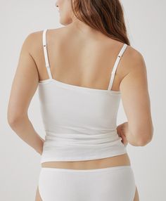 An all-time bestselling basic, the Everyday Shelf Bra Camisole is soft, supportive, and form-fitting without feeling restricting Slim fit body Scoop neckline, adjustable straps Built-in, wireless shelf bra Soft, naturally breathable fabric Solid Tops With Built-in Bra For Daywear, Snug Fit Sleeveless Tops With Built-in Bra, Fitted Tank Strap Tops For Daywear, Fitted Tops With Tank Straps For Daywear, Classic Fitted Cami Top, Classic Fitted Camisole Top, Daywear Camisole With Built-in Bra And Tank Straps, Camisole With Built-in Bra And Tank Straps For Daywear, Seamless Cami Top For Daywear