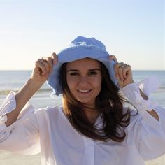 "Sunhat for Women, Beach Hats Womens Foldable, Casual Distressed Bucket Hat, 100% Washed Cotton Vacation Travel Accessories Best Gift, Khaki ■ Distressed Bucket Hat - unique fringe edge will complement every outfit whether a summer dress or swimsuit. Foldable & packable sun hats for women convenient to carry along, fits any handbag or backpack. This summer bucket casual hat is great for any summer outdoor activity - beach, traveling, vacation. Material: skin-friendly quick-drying and breatha Beach Hats For Women, Puffy Hair, Packable Sun Hat, Womens Beach Hat, Canvas Hat, Beach Hats, Shades Of Light Blue, Summer Sun Hat, Unique Gifts For Women