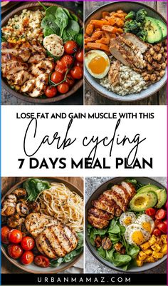 Carb cycling is a dietary approach that alternates between high-carb and low-carb days to optimize weight loss and muscle maintenance. This Carb Cycling for Weight Loss   7 Days Meal Plan incorporates varying carbohydrate intake to boost metabolism. What Is A Low Carb Diet, Keto For Women Meal Plan, Kept Meal Plan, 30g Carbs A Day Meal Plan, Strength Training Meal Plan, Womens Keto Meal Plan, Caloric Bypass Diet, Low Carb Meals Plans Weekly, Carb Free Meal Plan