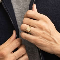 #All Inspired by Signet Rings of Royalty Past, our Duke Signet Ring, embodies strength, tradition and modernity all in one. Crafted with solid gold and featuring a comfort fit design, its an everyday piece he'll never want to take off. The Finer Points: #YellowGold-10kSolidGold-7 #YellowGold-10kSolidGold-8 #YellowGold-10kSolidGold-9 #YellowGold-10kSolidGold-10 10k Solid Yellow Gold Comfort Fit Design 2.6 Grams Solid Gold Crafted in Istanbul, Turkey #YellowGold-14kSolidGold-7 #YellowGold-14kSolid Vintage Gold Rings Men, Mens Gold Signet Wedding Ring, Sapphire Signet Ring Men, Men Rings Aesthetic Gold, Wedding Ring For Men Gold, Men Signet Ring Gold, Ring Design For Men Gold, Man Ring Design Gold, Mens Signet Wedding Ring