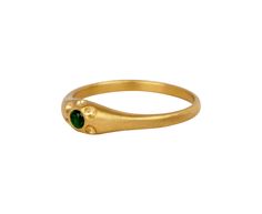 This Prounis ring is a statement-making combination of exquisite old world design elements with meticulously hand-crafted details. The smooth, round emerald is set at the center of the 22K yellow gold rosette ring face. The sweet design is set at the center of the 22K yellow gold band.emerald : 2mm diameter22K yellow gold engraved band : 2mm to 4.5mmsize available : 6.75please contact us for sizing options Old World Design, World Design, Gold Engraving, Gold Band, Old World, Design Elements, Emerald, Hand Crafted, Yellow Gold