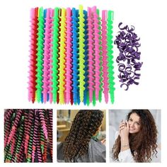 Plastic Long Spiral Hair Perm Rod Hairdressing Styling Curler Rollers Salon Tool Features: Easy simple to operate. Durable and lightweight. Specifications: Material: Plastic Per Size: 01: 150 X 6mm/5.91 X 0.24"(35pcs) 02: 165 X 15mm/6.5 X 0.59"(18pcs) 03: 145 X 10mm/5.71 X 0.39"(26pcs) 04: 175 X 6mm/6.89 X 0.24"(30pcs) Color: Random Color Notes: 1. Due to the different monitor and light effect, the actual color of the item might be slightly different from the color showed on the pictures. Thank Curler Rollers, Flexi Rod Curls, Curlers For Long Hair, Hair Curling Tools, Foam Rollers Hair, Spiral Perm, Hair Perm, Heatless Hair Curlers, Perm Rods