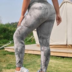 Yoga Trendy Tie Dye High Stretch Sports Leggings, New Casual Leggings For Light Exercise, Casual White Leggings For Light Exercise, Casual Gray Bottoms For Light Exercise, Mini Fragrance, Wide Leg Lounge Pants, Uniform Advantage, Full Body Suit, Tennis Shirts, Waist Trainer