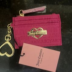 Brand New Tags Attached Hot Pink Gold Accents Small Card Case Coin Wallet Heart Charm Very Cute Stylish And Versatile Bundle For More Savings , My Items Are 100% Authentic, Come From A Smoke And Pet Free Home. Shipped Immediately . Shop With Confidence And Don’t Forget To Accessorize ! Pink Card Holder With Interior Key Chain As Gift, Pink Card Holder With Zipper Closure As Gift, Trendy Pink Wallet With Zipper Pouch, Trendy Pink Coin Purse With Zipper, Pink Card Holder With Zipper Closure For Daily Use, Everyday Bag Essentials, Fav Products, Pink Outfits Victoria Secret, Juicy Couture Purse