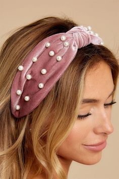 Give a little Uptown Flair to your outfit with this gorgeous headband. Darling, seriously, it's luxe at your finger tips. *Mu-ah!* This trendy headband features a pearl embellished fabric that created a twist knot top. This headband measures approximately 2.5" Wide. • One Size Fits Most • Trendy Headbands, Embellished Fabric, Pearl Love, Knot Top, Hair Accessories Pearl, Saved By The Dress, Finger Tips, Knotted Headband, Velvet Headband