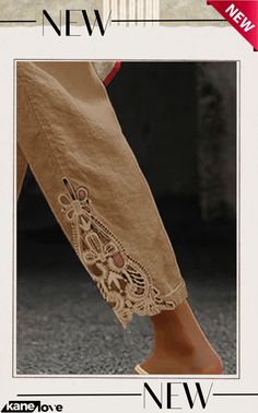 Lace Splicing Drawstring Casual Cotton Pants Cotton Casual Pants, Lace Splicing, Cotton Pants, Elevate Your Style, Your Style, Lace, Free Shipping, Pants, Trousers