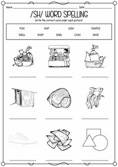 the word spelling worksheet with pictures and words to help students learn how to spell